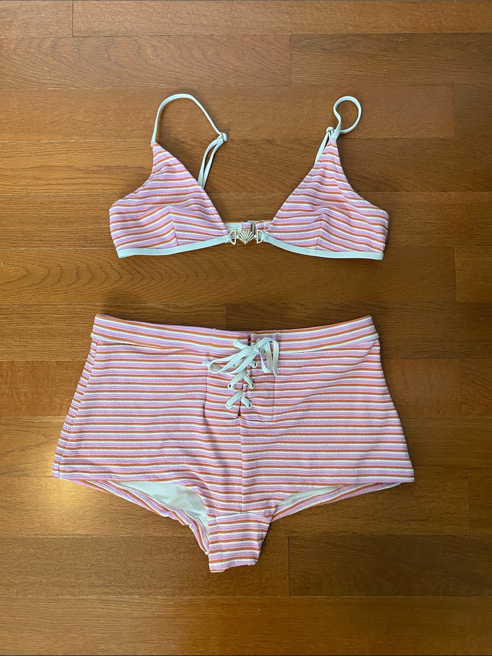 Rhythm - Sunbather Stripe bikini SET (M-top/L-bottom)